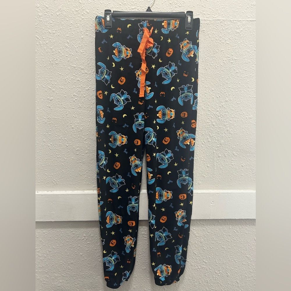 Disney Stich Halloween Pajama Pant Velour Joggers Size Small - Picture 1 of 4